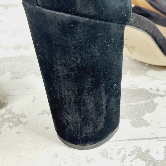 NEW Sam Edelman Yancy Black Heeled Ankle Strap Sandals H263 - Picture 12 of 13